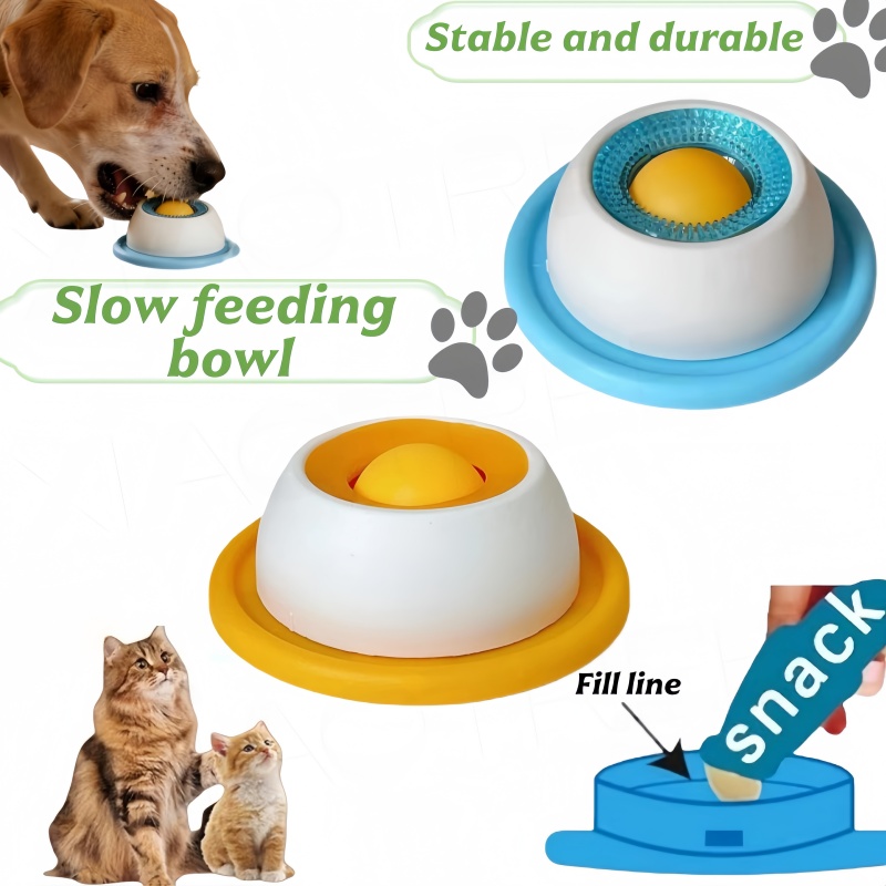 Dog Puzzle Feeder Toy - 반려동물 슬로우 푸드볼 강아지 고양이 핥는