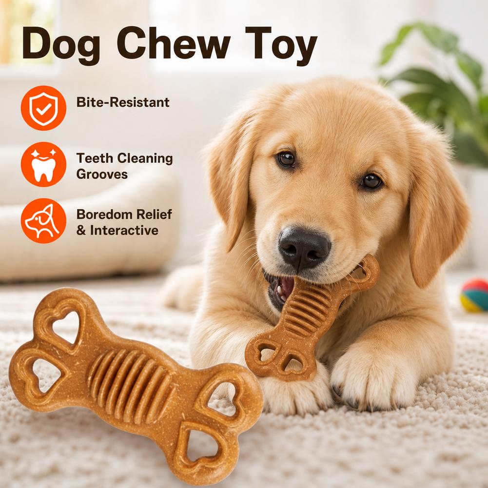 Teeth Cleaning Dog Chew Bone - 내구성이 뛰어난 강아지용 씹는 장난감, 뼈