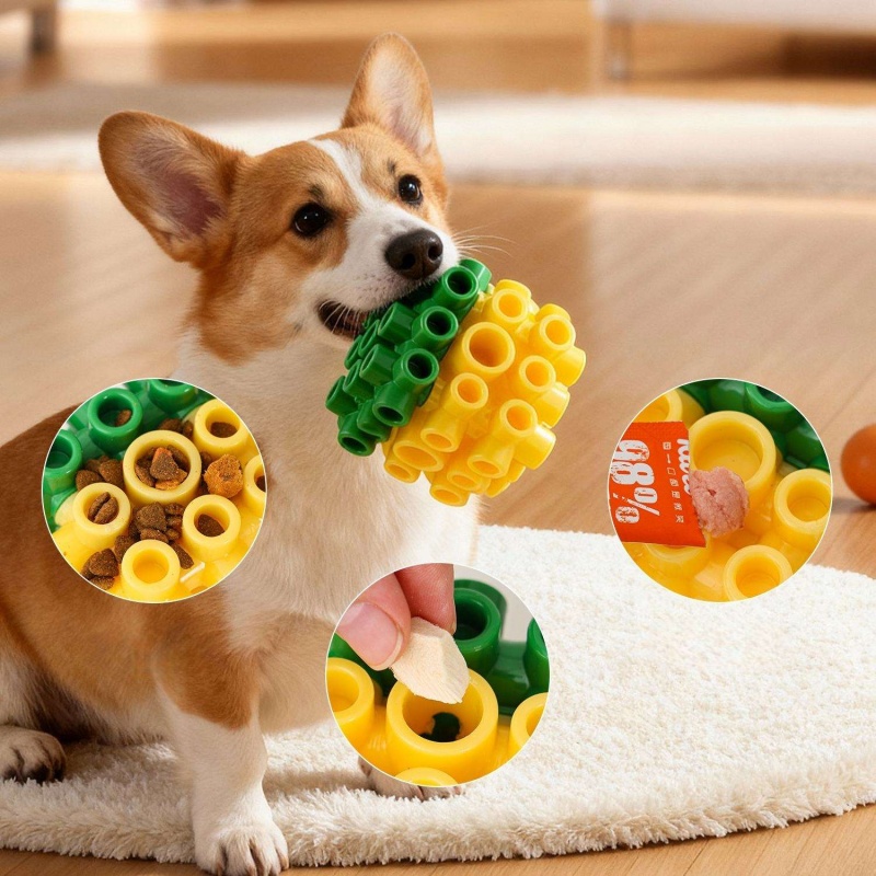 강아지용 사각형 모양의 식품 등급 소재로 제작된, 천천 - Rubber Treat Dispensing Dog Toy 리뷰 및 가격
