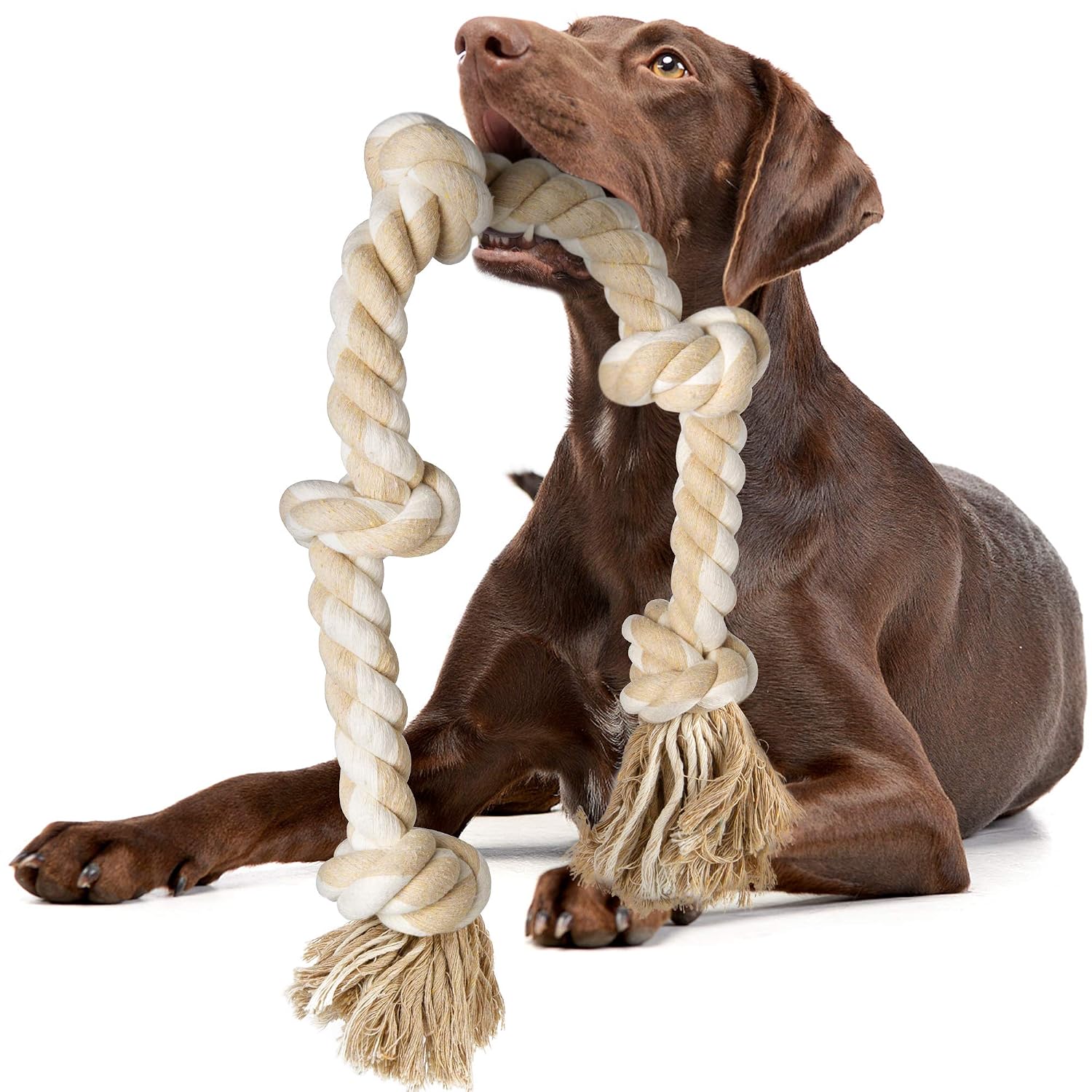 강한 씹는 힘을 가진 강아지, 대형견 및 중형견을 위한 - Dog Rope Toy Aggressive Chewers 리뷰 및 가격