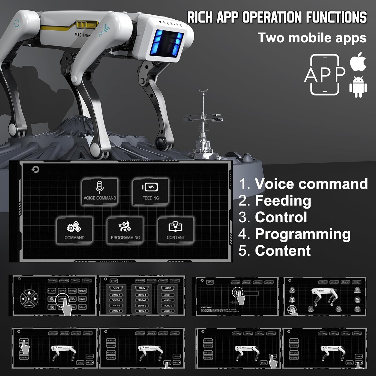 RC 기계식 개 다기능 지능형 RC 로봇 개 노래 춤  - Interactive Squeaky Plush Dog Toy 리뷰 및 가격