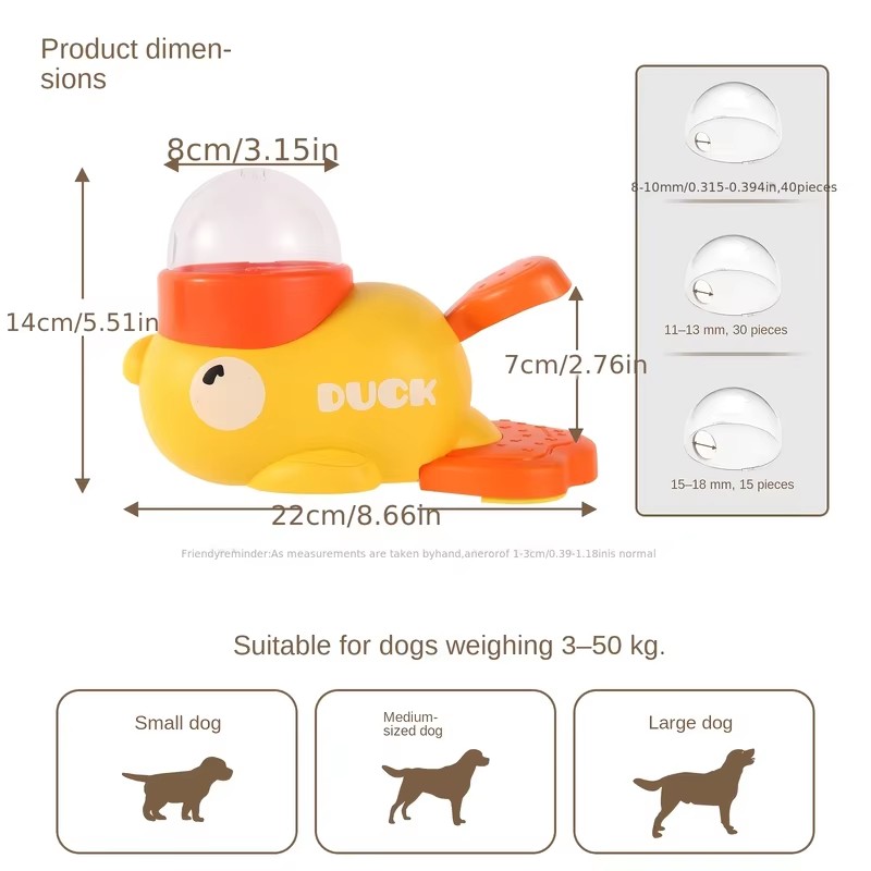 만화 오리 모양의 인터랙티브 애완동물 훈련 장난감 -  - Dog Puzzle Feeder Toy 리뷰 및 가격